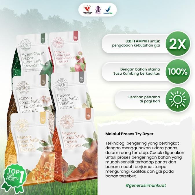 

Syamsfarm Susu Kambing Etawa Bubuk 1 Kg Rasa Original Ternak Syams NLS