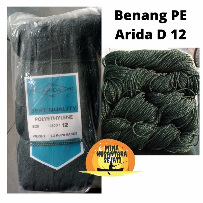 Benang Pe Arida Hijau D12/15/18/21/24/30 Pack Isi 20 Ikat