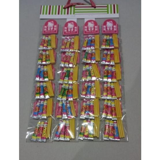 SDF Balon Tiup Sedotan Kecil 777 Isi 24pcs Mainan Jadul Balon Renteng Renceng Ecer 1000an TERLARIS