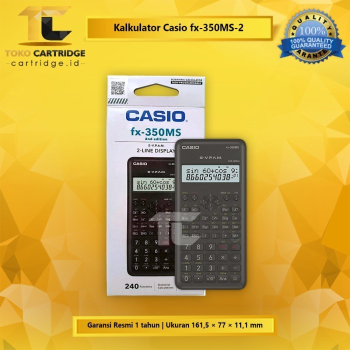 

Ready Casio FX-350MS 2 Calculator Scientific Kalkulator Ilmiah Standar New