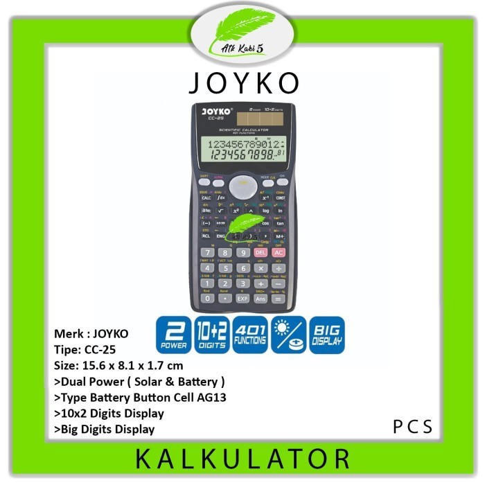 

Ready Calculator / Kalkulator Joyko CC-25 / Scientific - 401 Functions