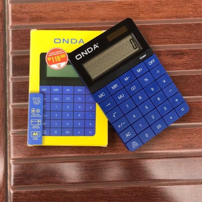

Ready Kalkulator ONDA 12 Digit Dual Power BIG DISPLAY Calculator Soft Button