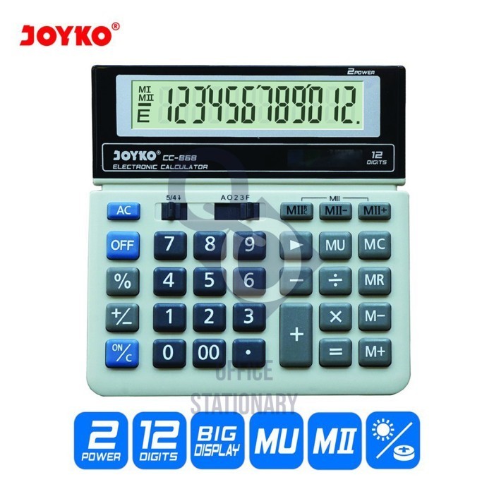 

Ready Kalkulator 12 Digit / Calculator JOYKO CC-868 / Check Correct