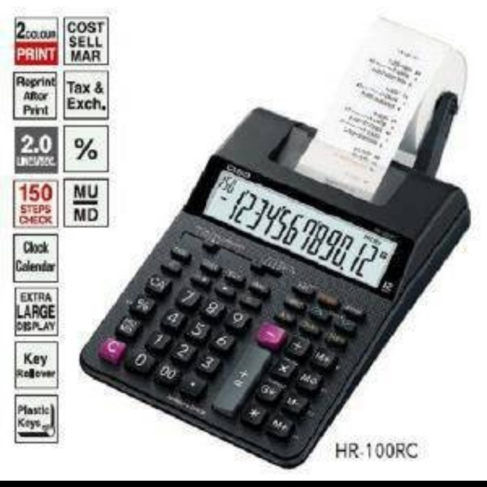 

Ready CALCULATOR/KALKULATOR STRUKE CASIO HR-100TM#GARANSI