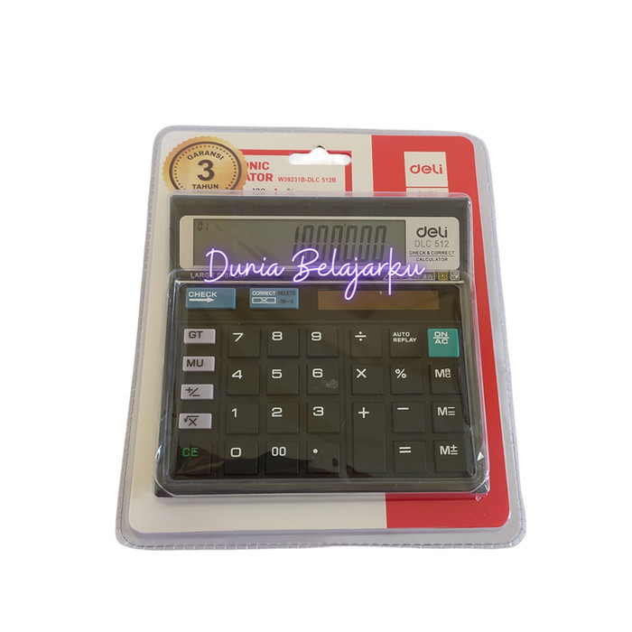 

Ready Kalkulator DELI W39231 Calculator 12 Digit Dual Power Check & Correct