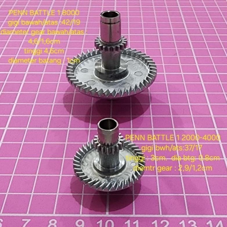 CR - SPARE PART ORIGINAL PENN BATTLE 1- SARGUS GROUP MAIN GEAR - PINION GEAR 1000 - 8000 TERLARIS
