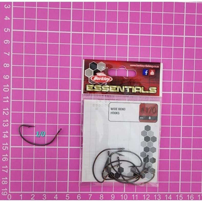 CR - BERKLEY ESSENTIALS WIDE BEND HOOKS KAIL.PANCING LIVE BAIT DAN UMPAN SEGAR TERLARIS