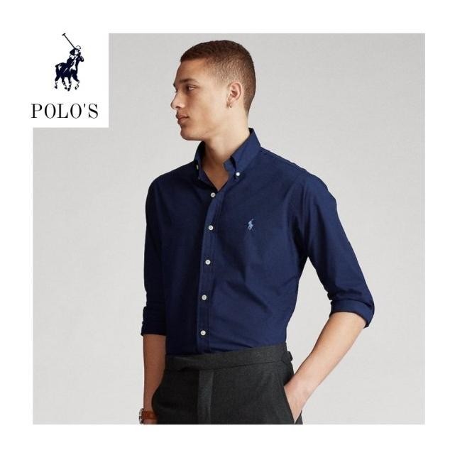 Polo'S Ralph Lauren Kemeja Lengan Panjang Polos Pria