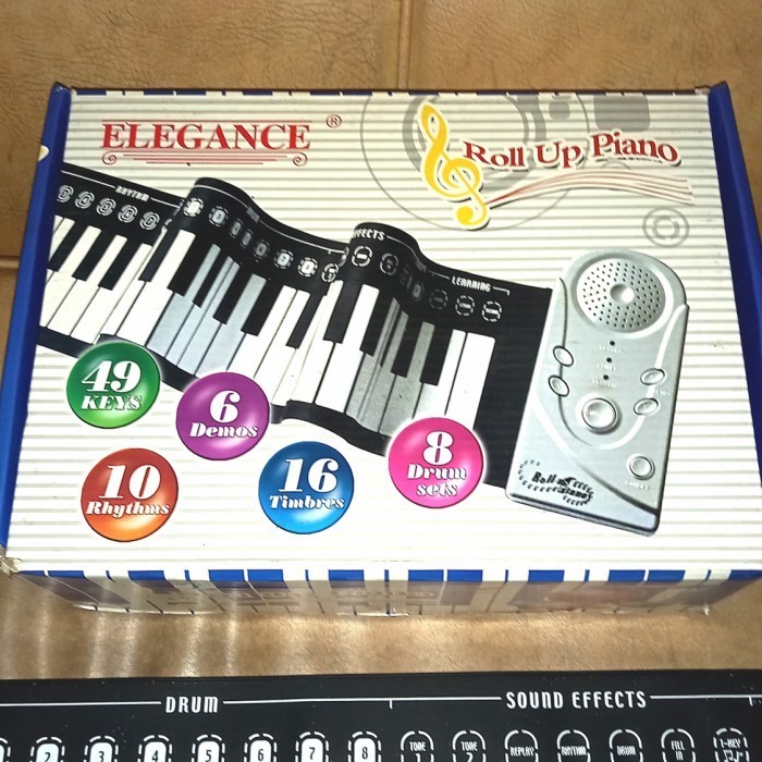 Elegance Piano Keyboard Gulung Record Rekam Roll Up Nyaring Merdu Drum