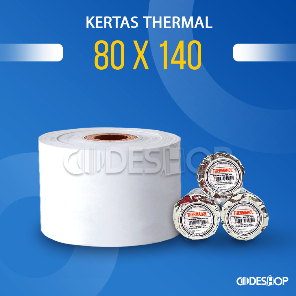 

Kertas Thermal THERMAROL 80 X 140 - 80X140 mm Cetak Struk Kasir Retail