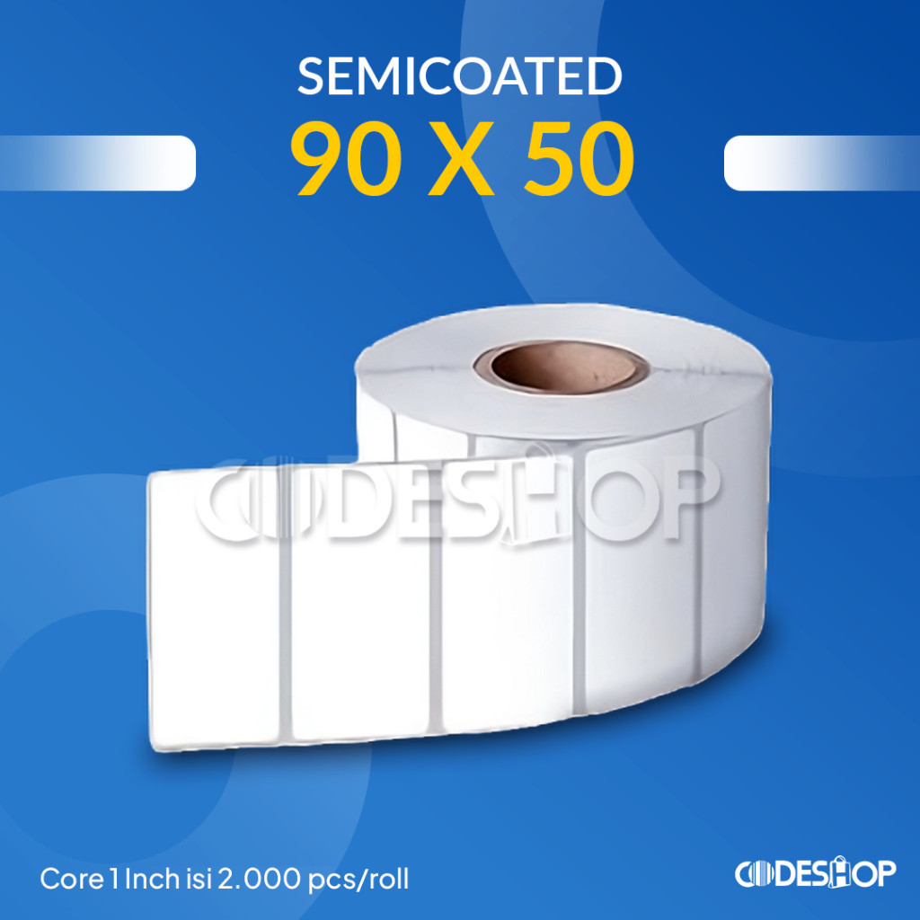 

Kertas Label SEMICOATED 90x50 Kertas Stiker 90 x 50 Isi 2000pcs