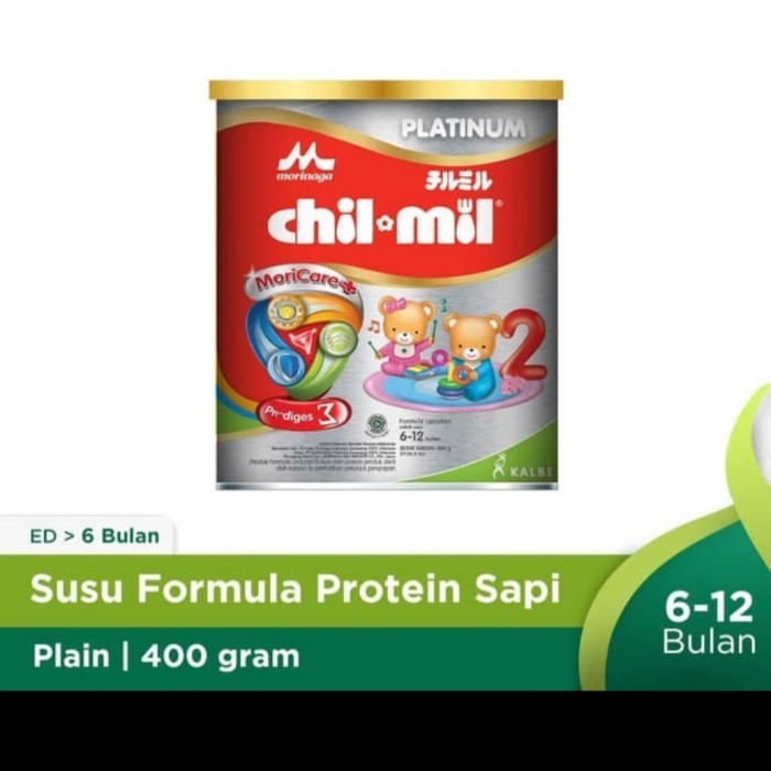 Ready chil mil 400 gr morinaga susu formula lanjutan 2 tin