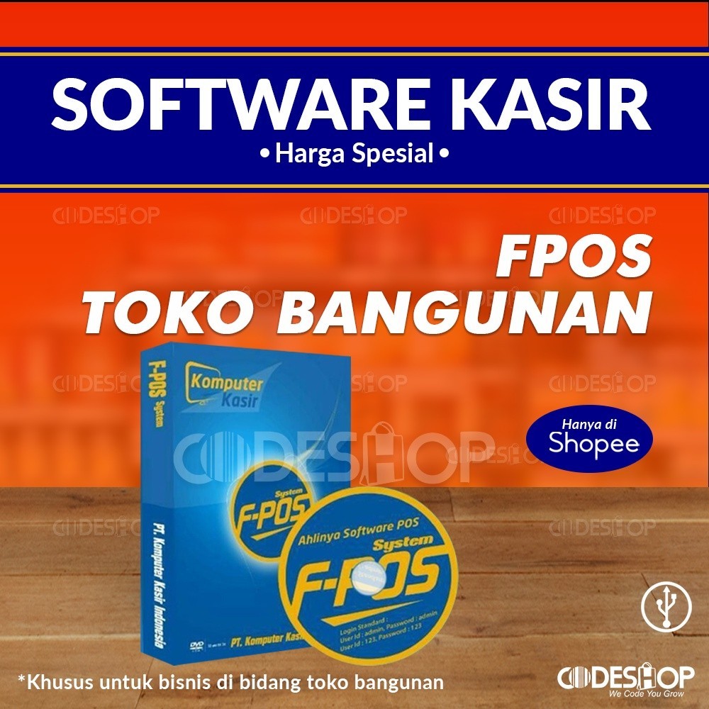 Software Aplikasi F-Pos Toko Bangunan Program Aplikasi Kasir Toko Bangunan Full Version Original