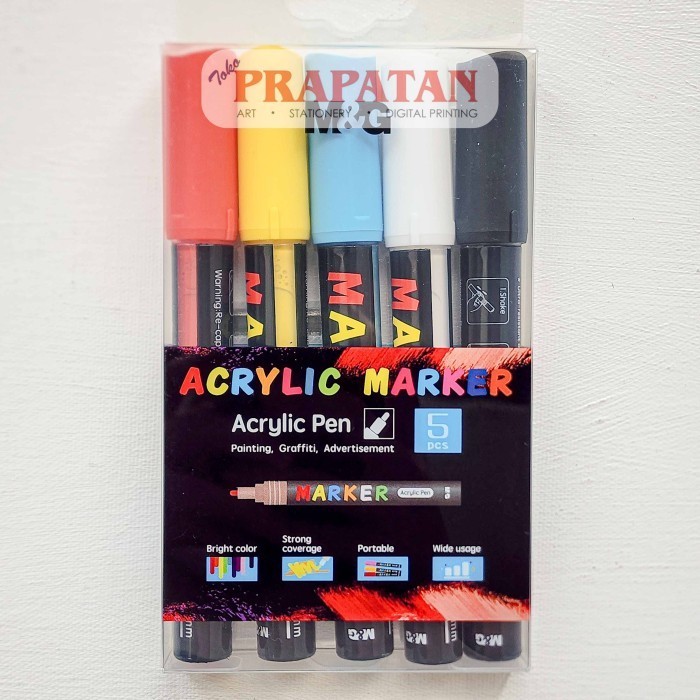 

M&G Acrylic Marker Set APL976 Spidol Akrilik Water based pigment in