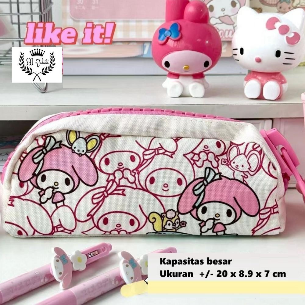 

IQR-914 Tempat Pensil Kotak pensil Softcase kanvas Toy Story Sanrio My melody Pochacco resleting besar Sale