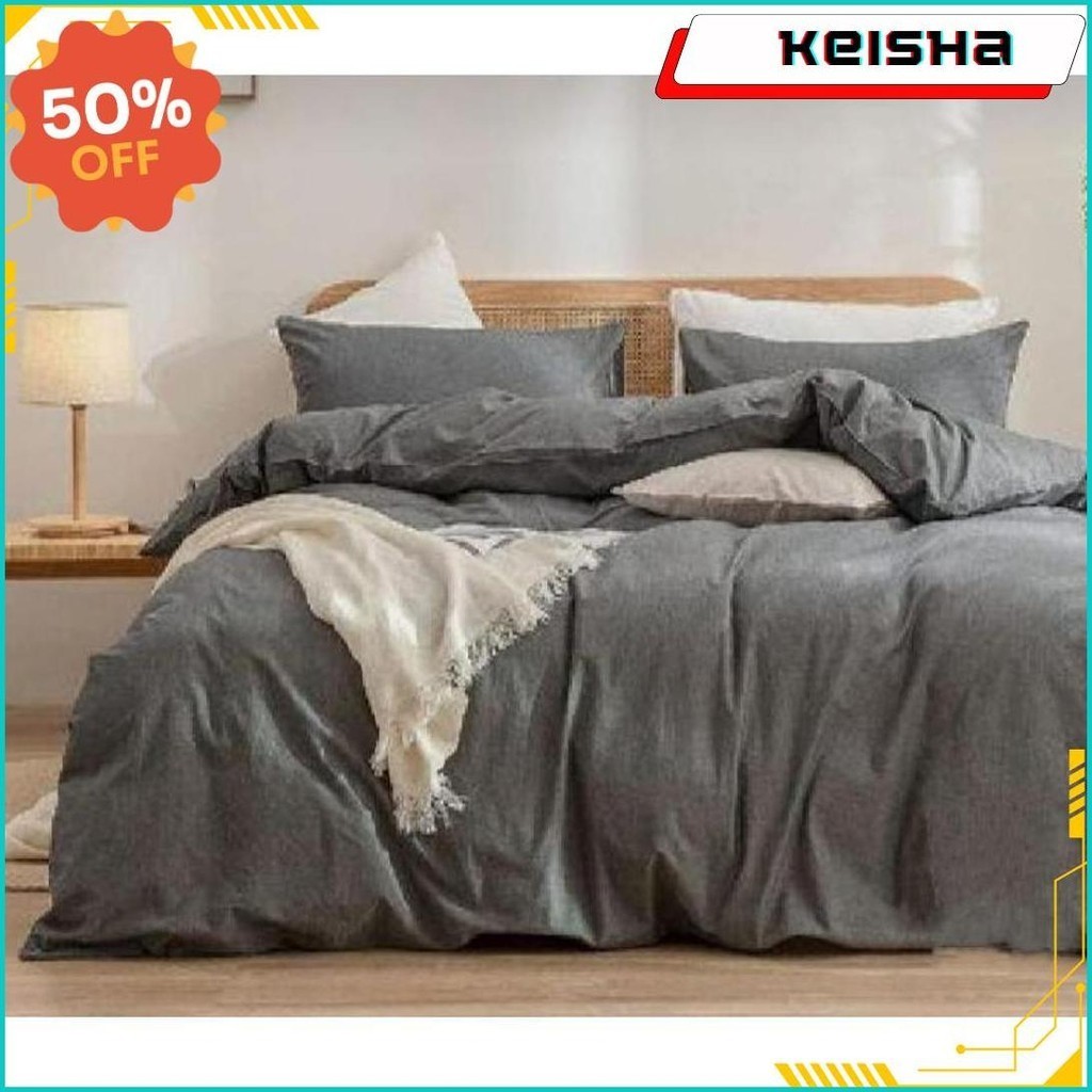 Sprei Set Polos Hitam,Abu,Navi,Putih,Coklat Muda,Coklat Muda, Coklat Tua,Hijau Pastel Terlaris