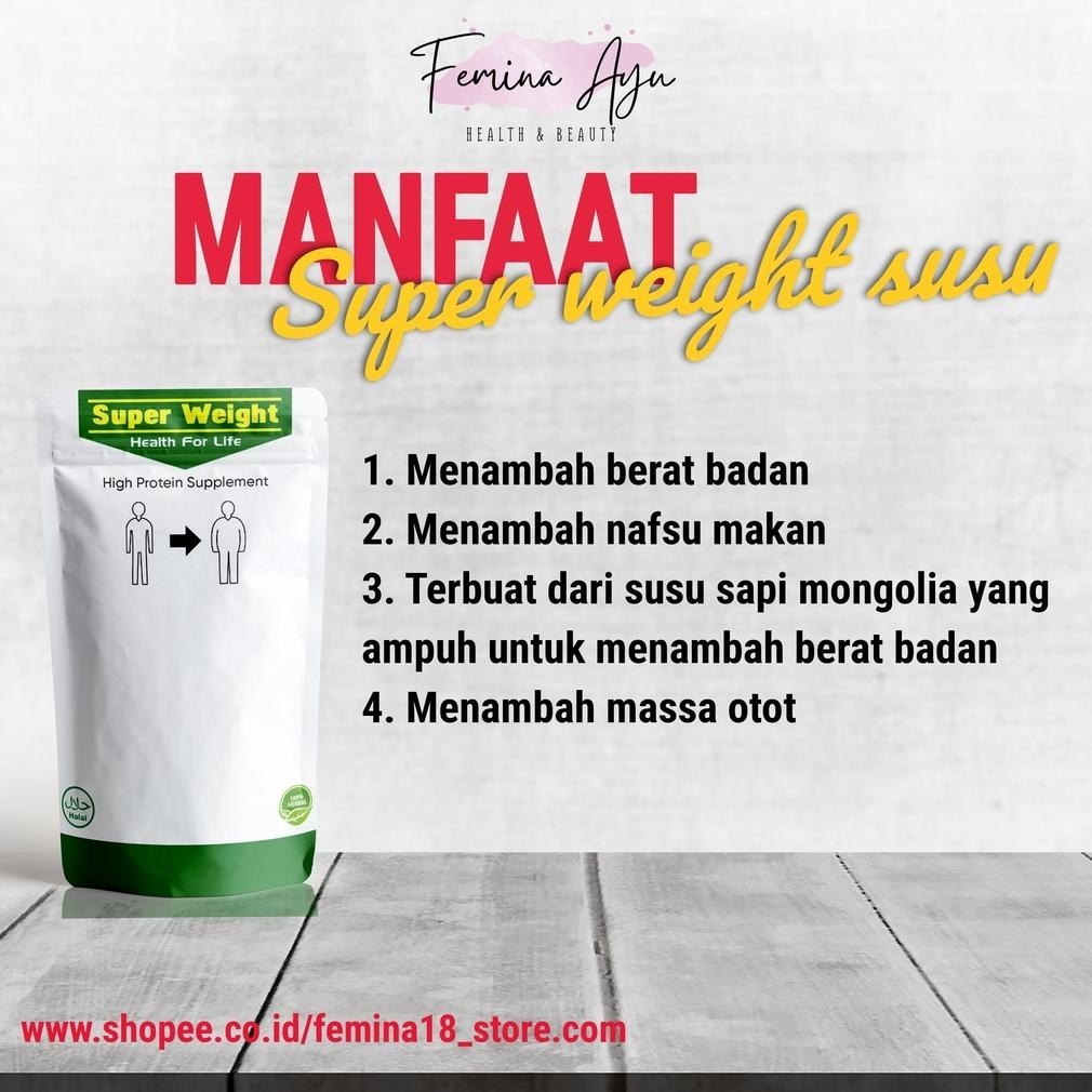 

Spesial [Big Promo 1.1] Susu Penambah Berat Badan Untuk Dewasa / Susu Penggemuk Badan Dewasa / Susu Penggemuk Badan Anak Super Weight Garansi