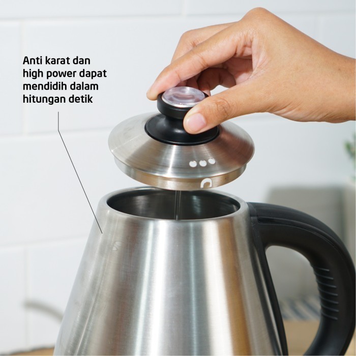 Cypruz Kettle Teko Listrik 1 Liter Teko Leher Angsa Teko Stainless 304