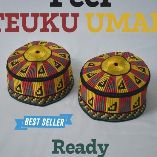 Peci Songkok Kopiah Teuku Umar Aceh Warna Cerah Perlengkapan Sholat