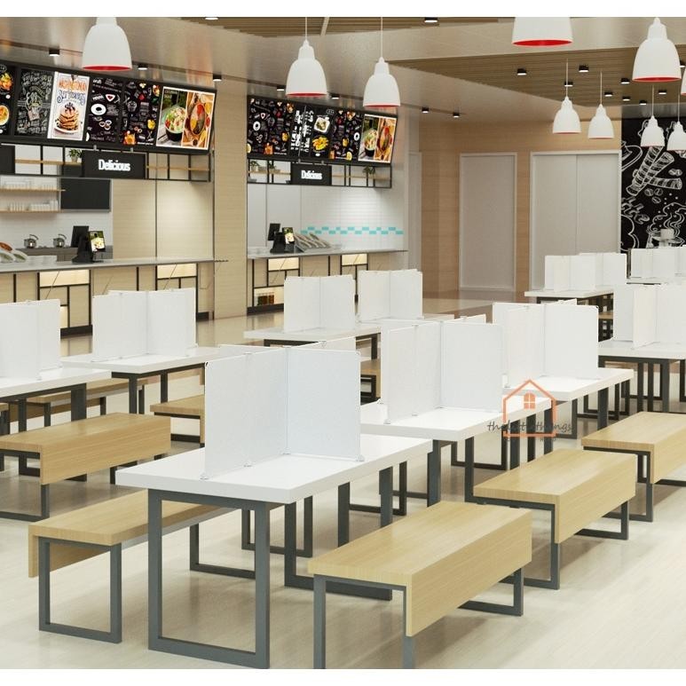 

jk-54 The Little Things Sekat Pembatas Meja Partisi Meja DIY Anti Percikan Air Papan Pemisah Meja Kerja Kantin Restoran Murah