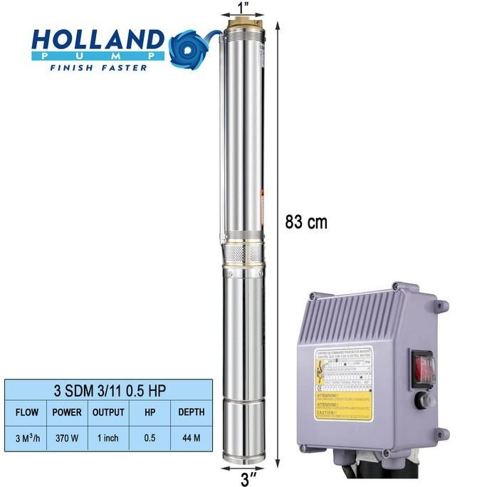 TERMURAH - Pompa Sumersible Holland Pump 3 inch 1/2 pk Sibel Satelit Full Tembaga