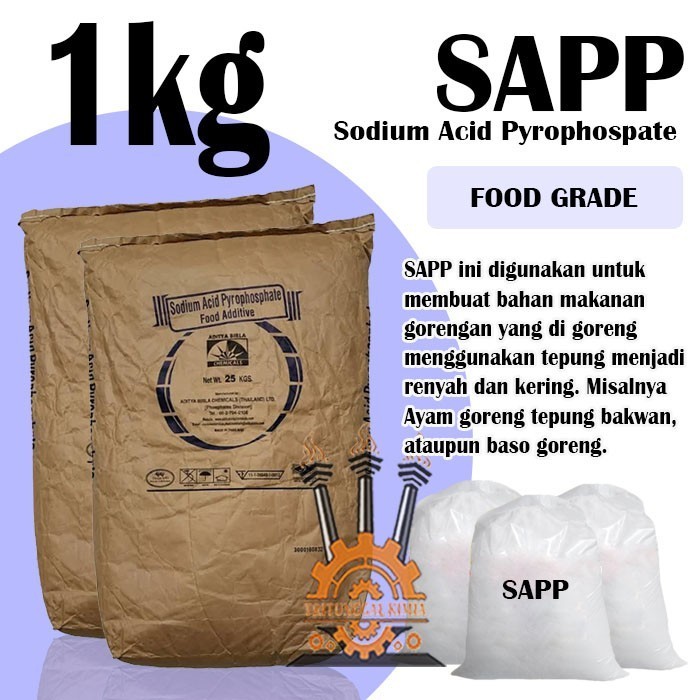 

Terlaris SAPP 1kg Sodium Acid Pyrophosphate Perenyah Makanan Food Grade Sapp SALE