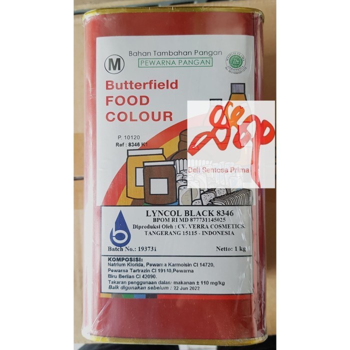 

Terlaris Pewarna Makanan Butterfield Lyncol Black 8346, Food Grade 1 Kg SALE