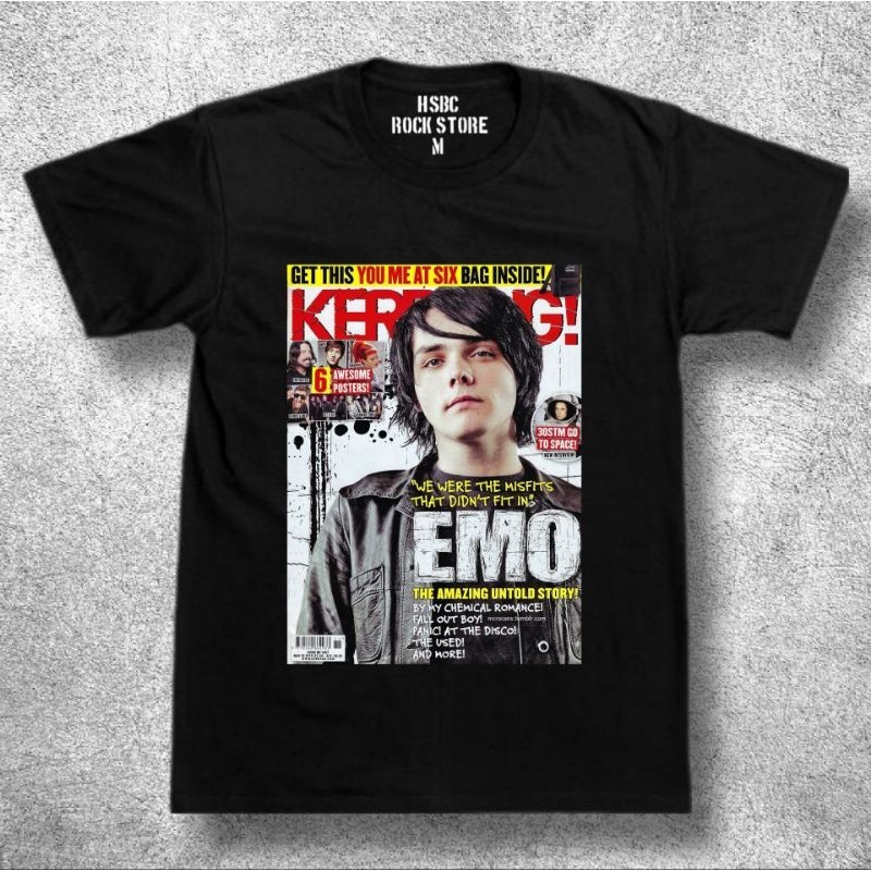 Tshirt My chemical Romance Gerard Way Emo Premium catton Raster