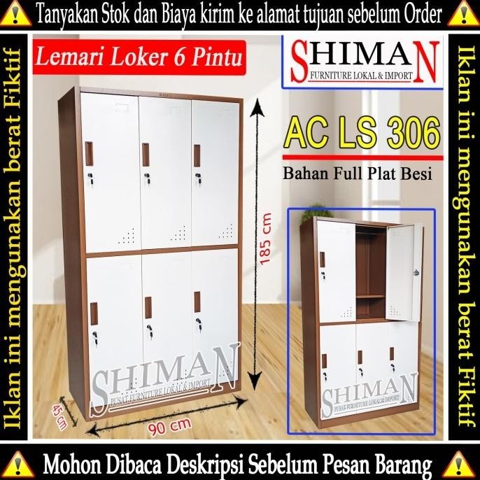 

BEBAS ONGKIR - Loker 6 Pintu 3 Deret Acero AC LS 306
