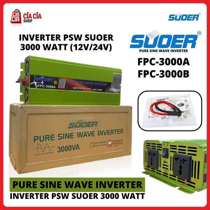 Inverter Pure Sine Wave Suoer 3000 Watt 12V Sinus Murni 12V 3000W Psw