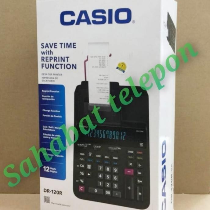 

BEBAS ONGKIR - Kalkulator Save Time with Reprint Function CASIO DR-120R-BK