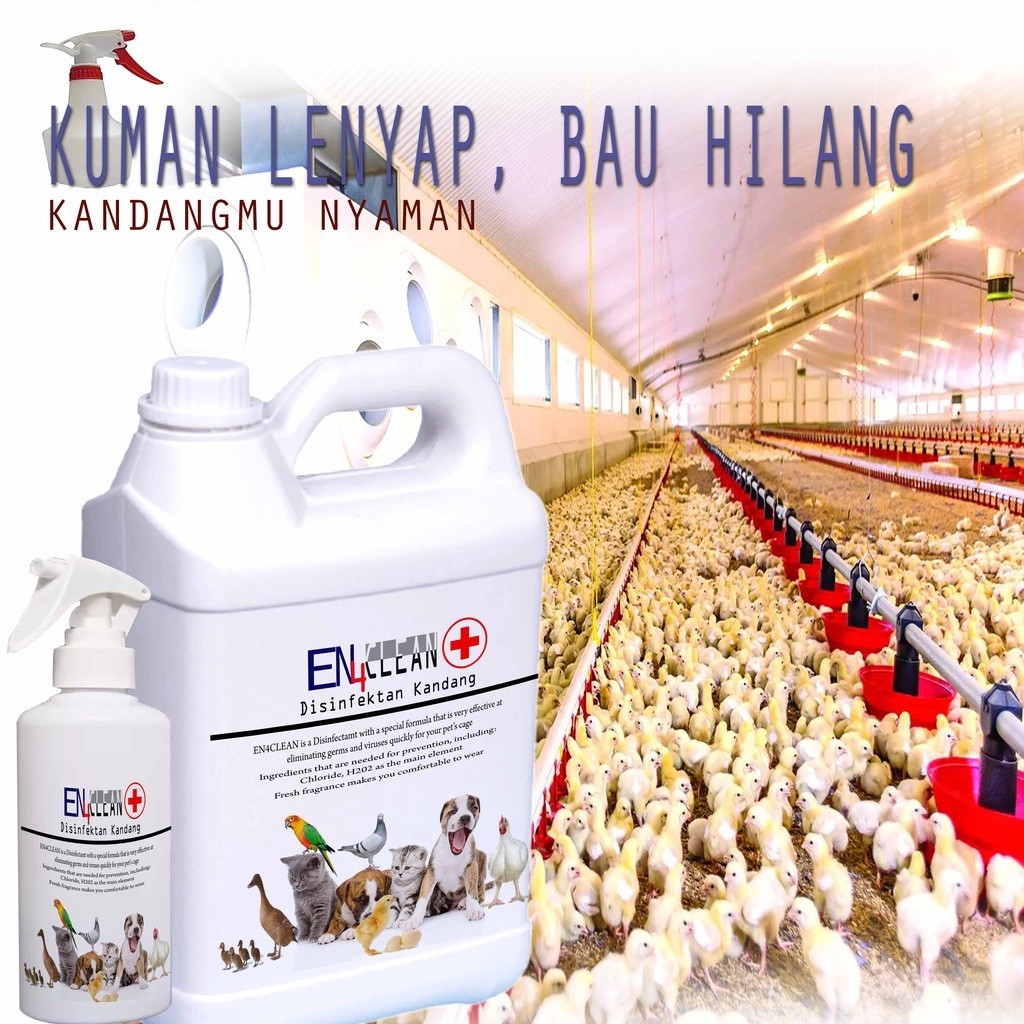 Spray Kandang sampai dengan 5L Desinfektan kandang ayam untuk menghilangkan kuman dan bau ayam EPS1+
