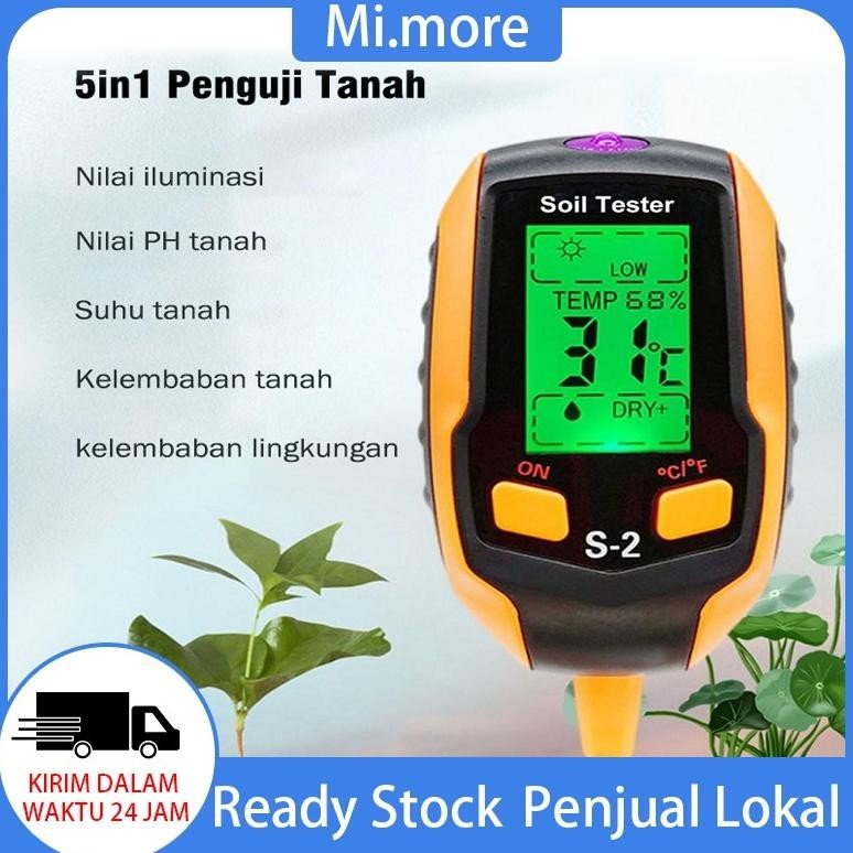 Mi.more Digital Soil Analyzer Tester 5in1 Meter Alat Ukur pH Tanah