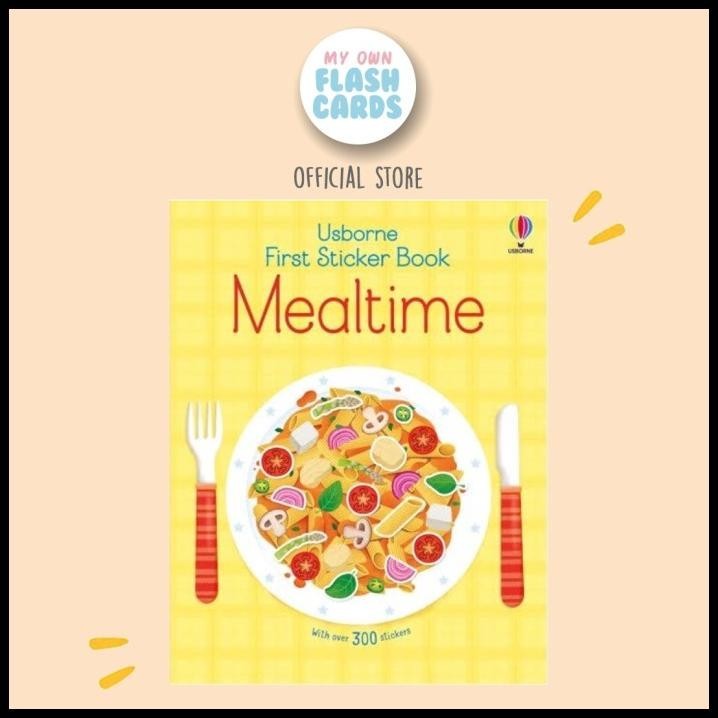 

Usborne Sticker Book Mealtime First Children Education Imported Buku