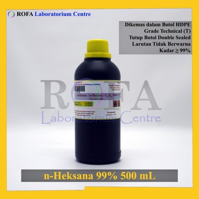 N-Hexane N-Heksana Normal Heksana C6H14 Teknis 500 Ml Terbaru!