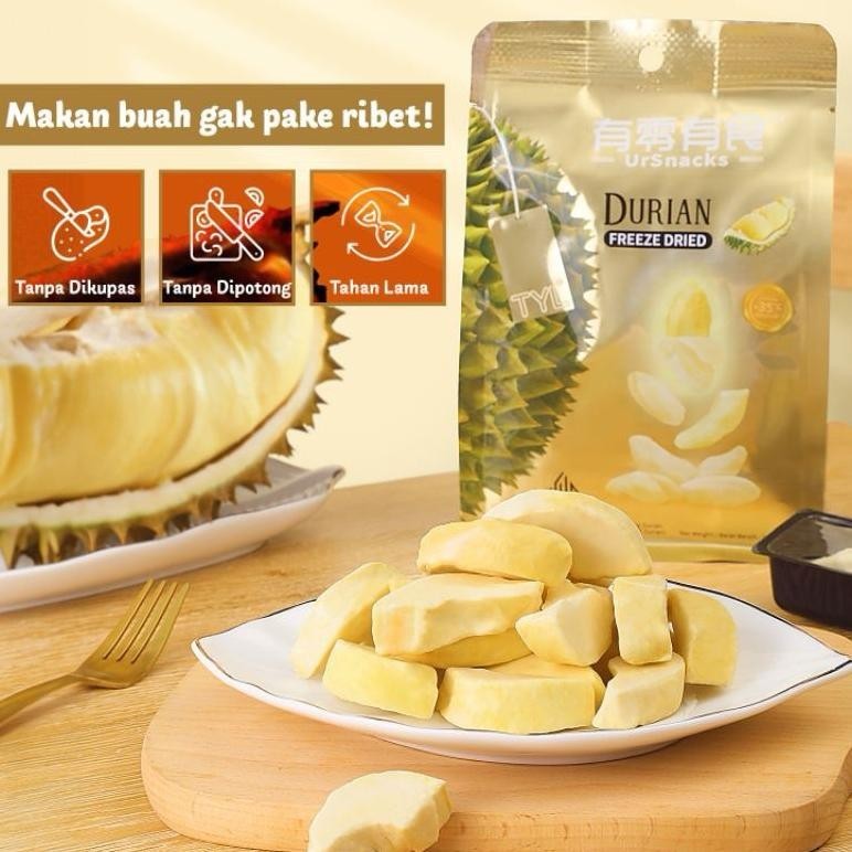 

TYL Ursnacks freeze dried Durian / Snack buah kering rasa Durian 32g