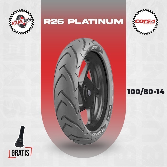 Ban Motor Matic CORSA R26 PLATINUM 100/80 Ring 14 TUBELESS