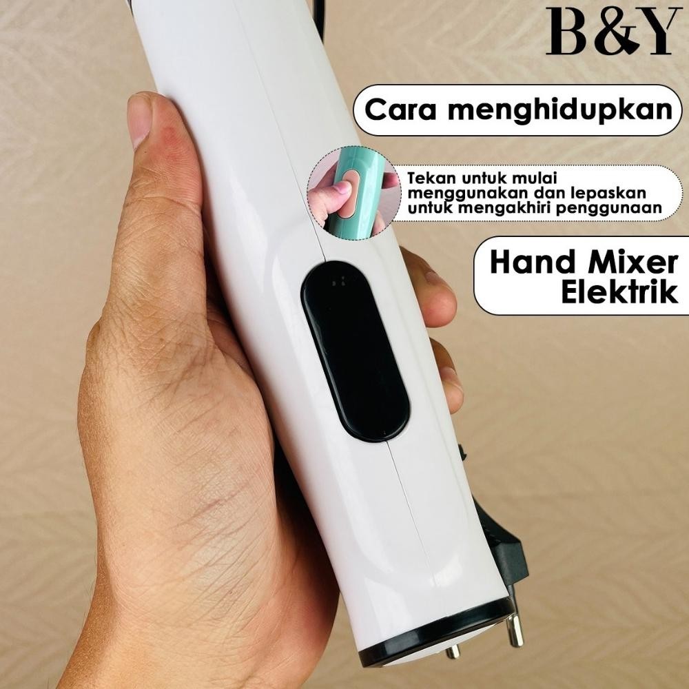 BDF Mixer Hand Mini Kocokan Stainless Steel / Pengocok Mixer Krim Listrik / Mixer Hand Mini Multi Fu