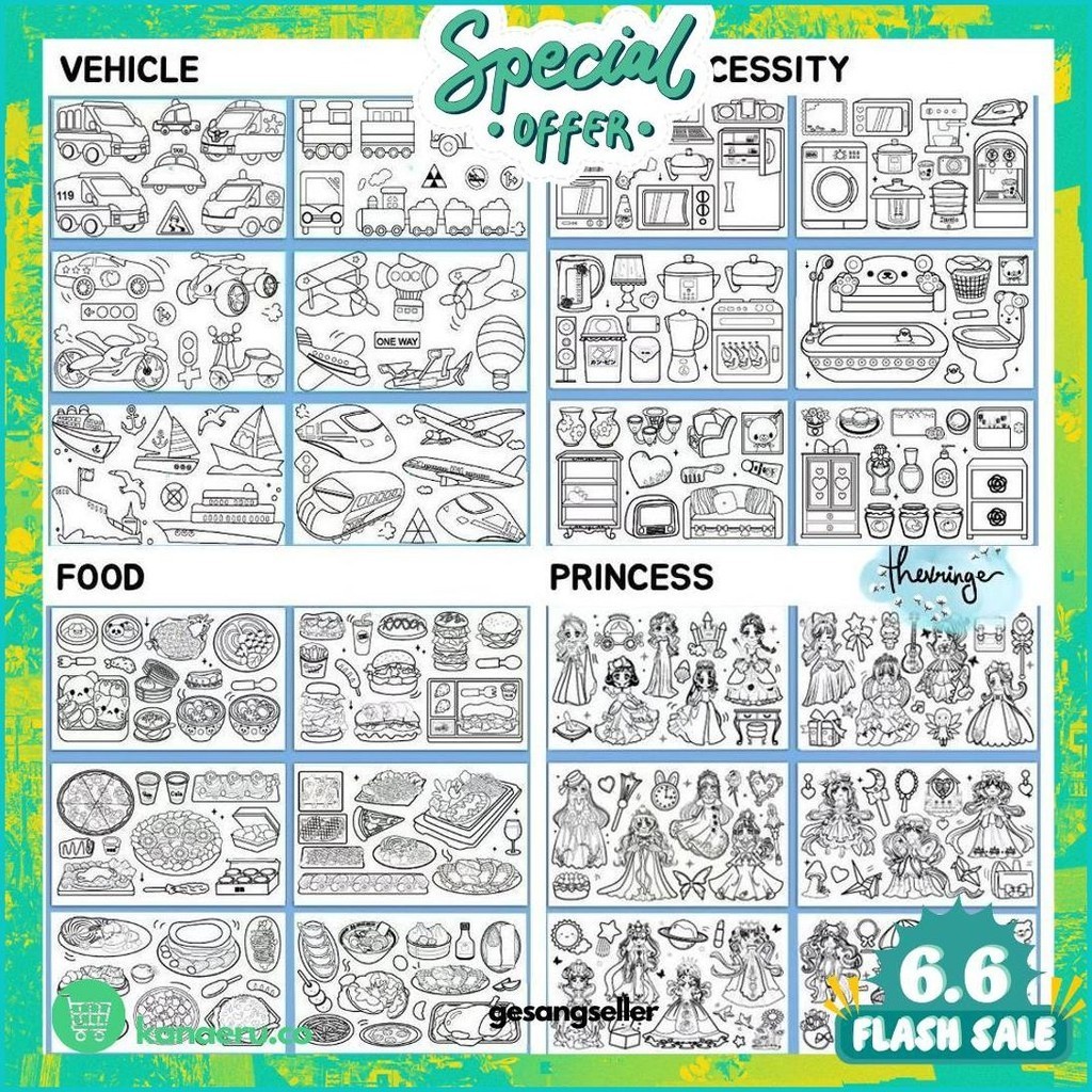 

(Dyi) 3 Meter Graffiti Scroll Kertas Mewarnai Jumbo Anak