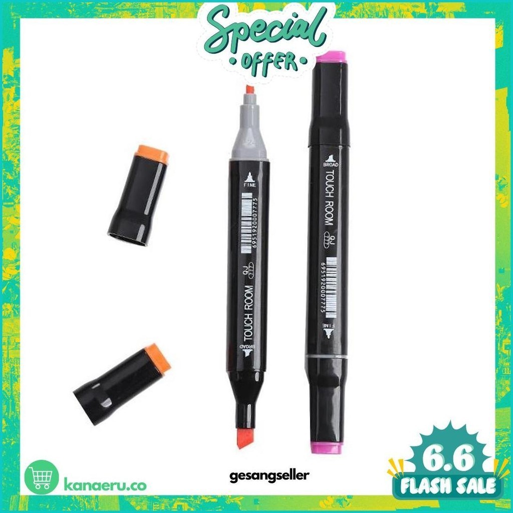 

(Dyi) 24Pcs Spidol Touch Art Maker / Graphic Art Maker Pen Color / Spidol Warna 24 Set