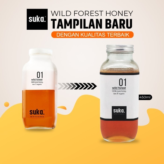 

Suka - Wild Forest Honey / Madu Hutan Liar Asli Murni Organik (450ml)