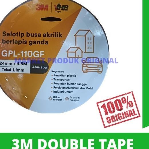 

3M Vhb Double Tape Automotive 4900 Tebal (1.1 Mm) Size (24Mm X 4.5M)