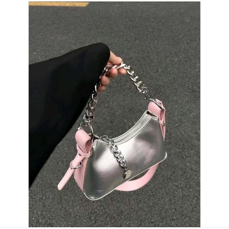 Tas Bahu Kulit Wanita Tas Hp Cewek Rantai Mini Shoulder Bag