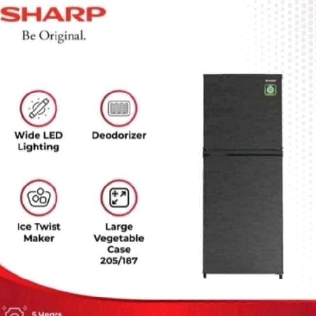Produk Unggulan] KULKAS 2 PINTU SHARP 205 LITER SJ 236MN HS