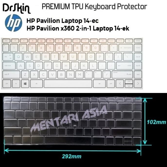 Keyboard Protector HP Pavilion 14-ec x360 14-ek - DrSkin PREMIUM TPU