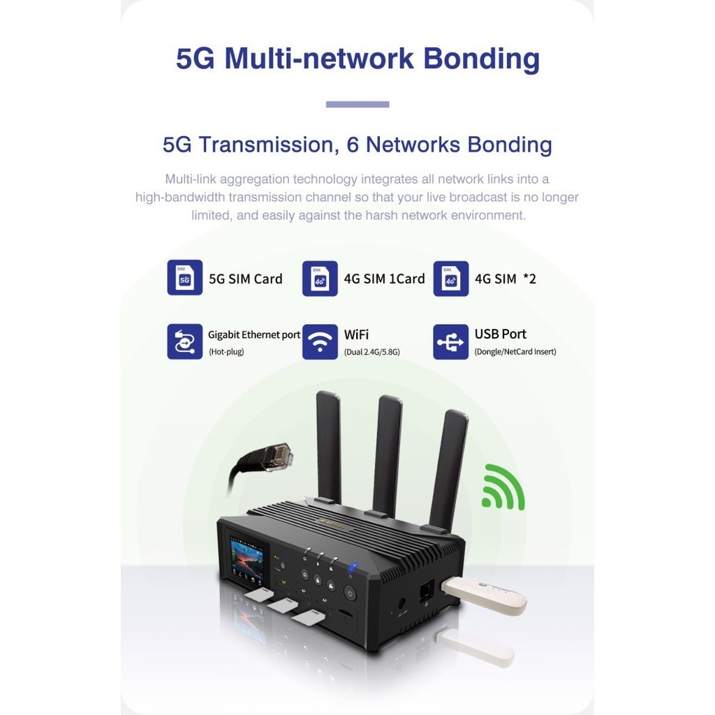 Terbaru Minemedia Mine Q8 5G/4G Mlive Bonding Encoder 3Xgsm+Wifi+Lan Streaming Promo Terlaris