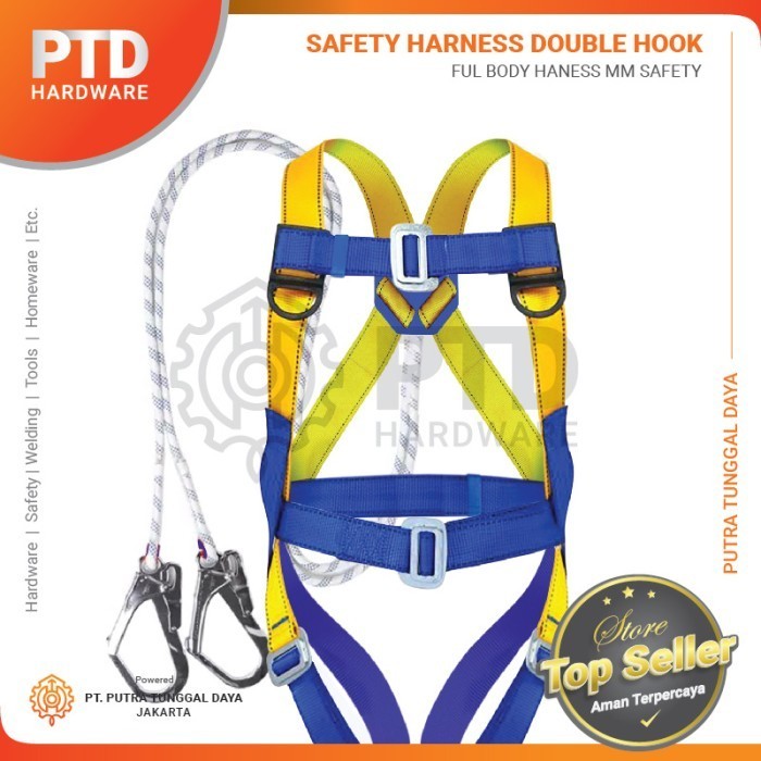 SAFETY HARNESS / FULL BODY HARNESS LANYARD DOUBLE BIG HOOK MM SAFETY