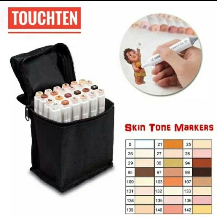 

Touchten Alcohol Based Ink Marker Skin Tone 24 Twin Markers Dual