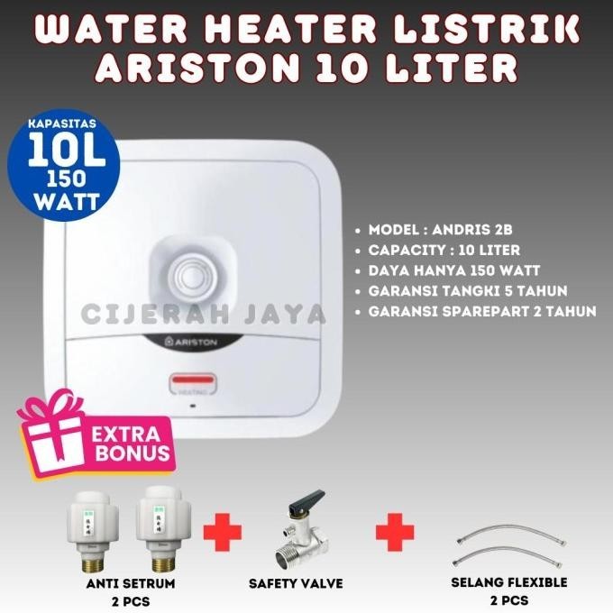 TERMURAH - ARISTON WATER HEATER LISTRIK 15 LITER / PEMANAS AIR ARISTON LOW WATT