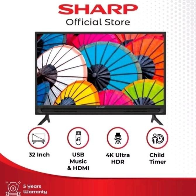 *****] TV led digital sharp Aquos 32inc 2T C32DFi smart tv 32"